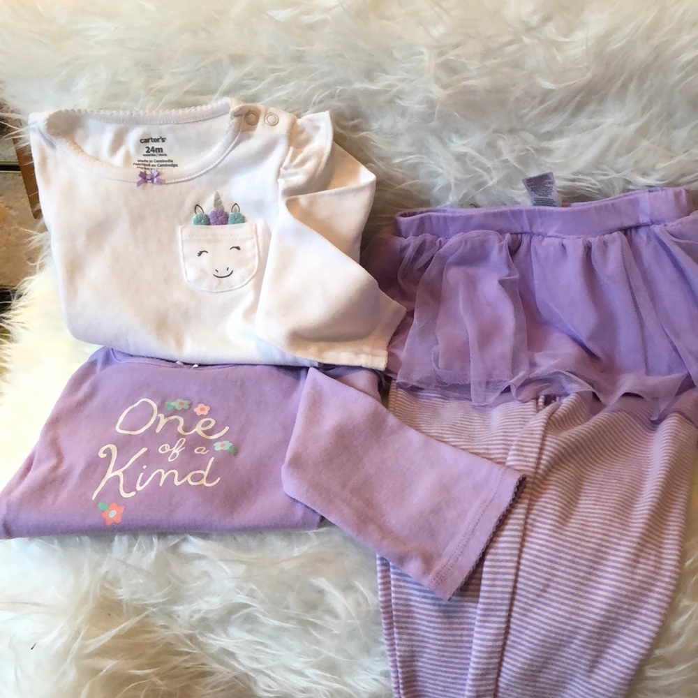 Carter’s long sleeve tutu set girls 24M